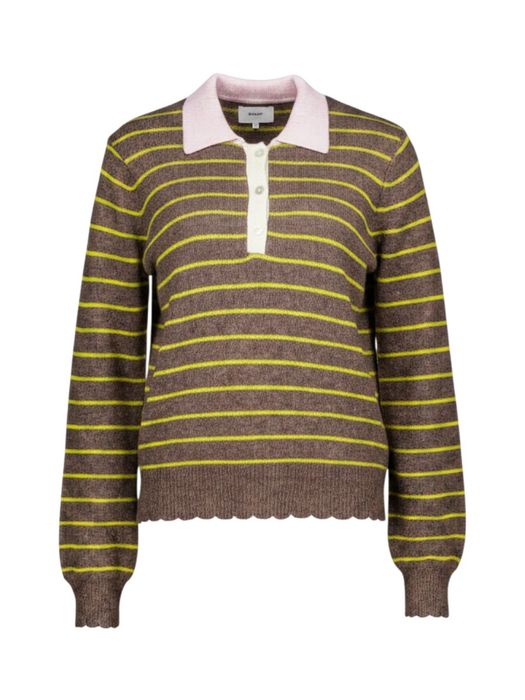 Bruine gestreepte trui Lucinda stripe Numph