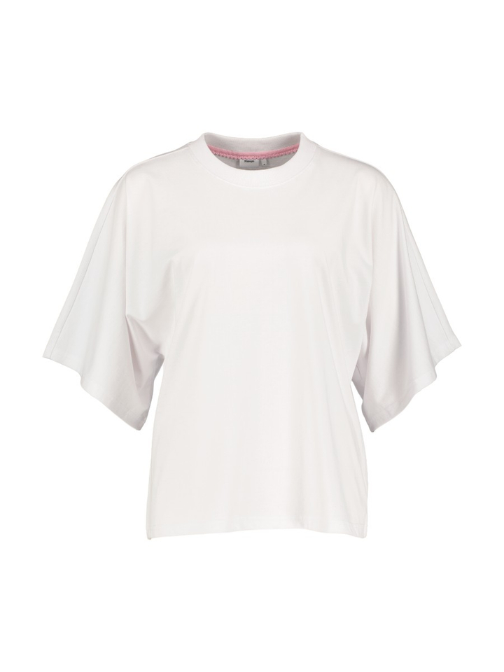Witte T-shirt met wijde korte mouw Ansa Numph