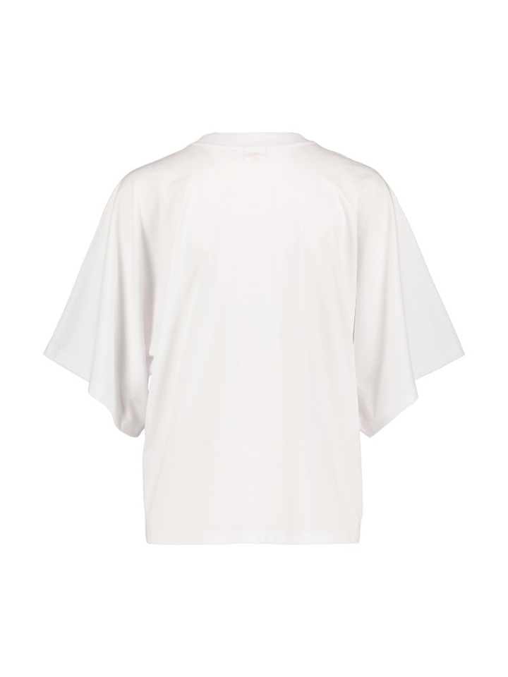 Witte T-shirt met wijde korte mouw Ansa Numph