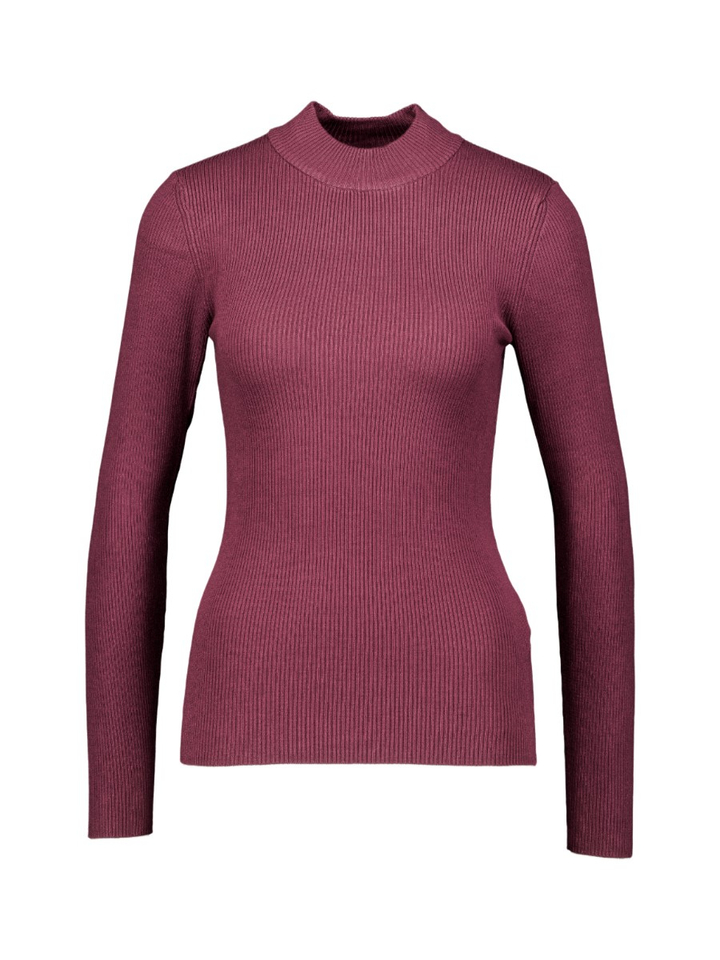 Bordeaux trui in ribbel Nubia Numph