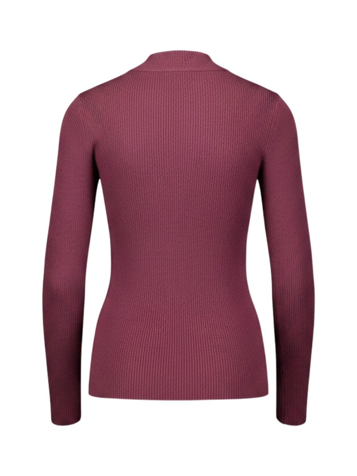 Bordeaux trui in ribbel Nubia Numph