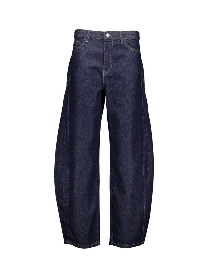 Donkerblauwe high rise barrel jeans Amsterdam Nümph