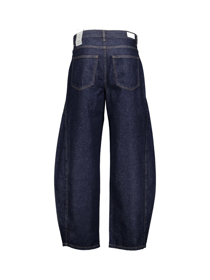 Donkerblauwe high rise barrel jeans Amsterdam Nümph