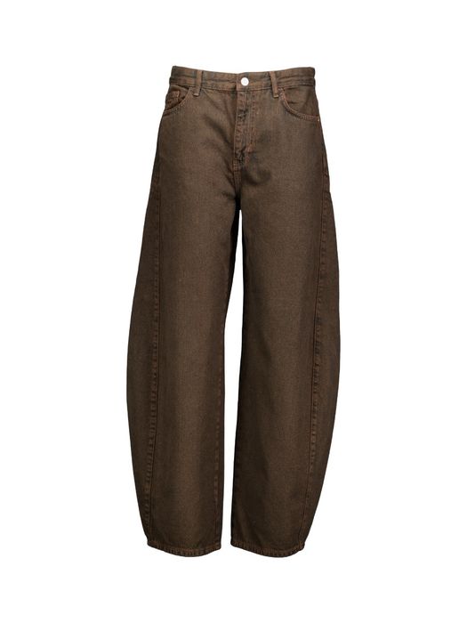 Donkerbruine barrel jeans Amsterdam Nümph