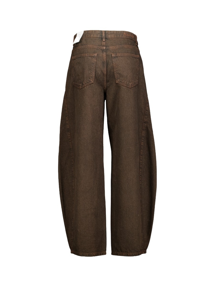 Donkerbruine barrel jeans Amsterdam Nümph 