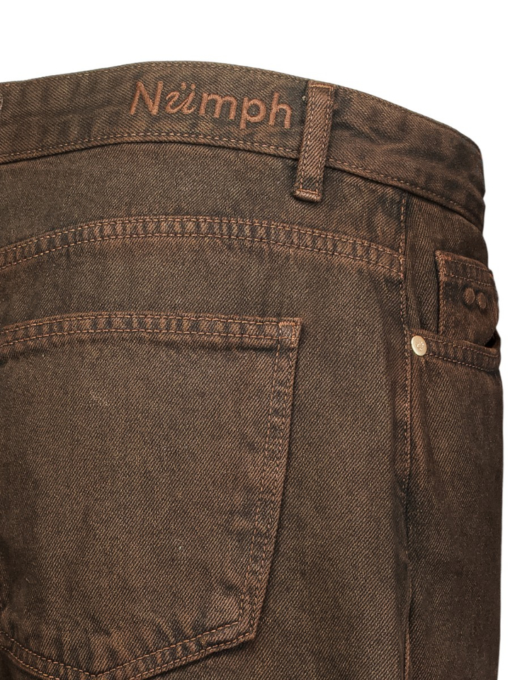 Donkerbruine barrel jeans Amsterdam Nümph 