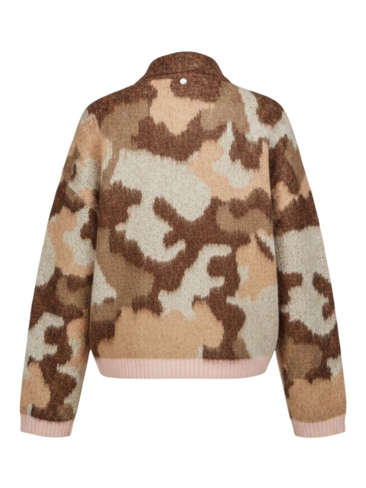 Bruine trui met fantasie print Camu Numph