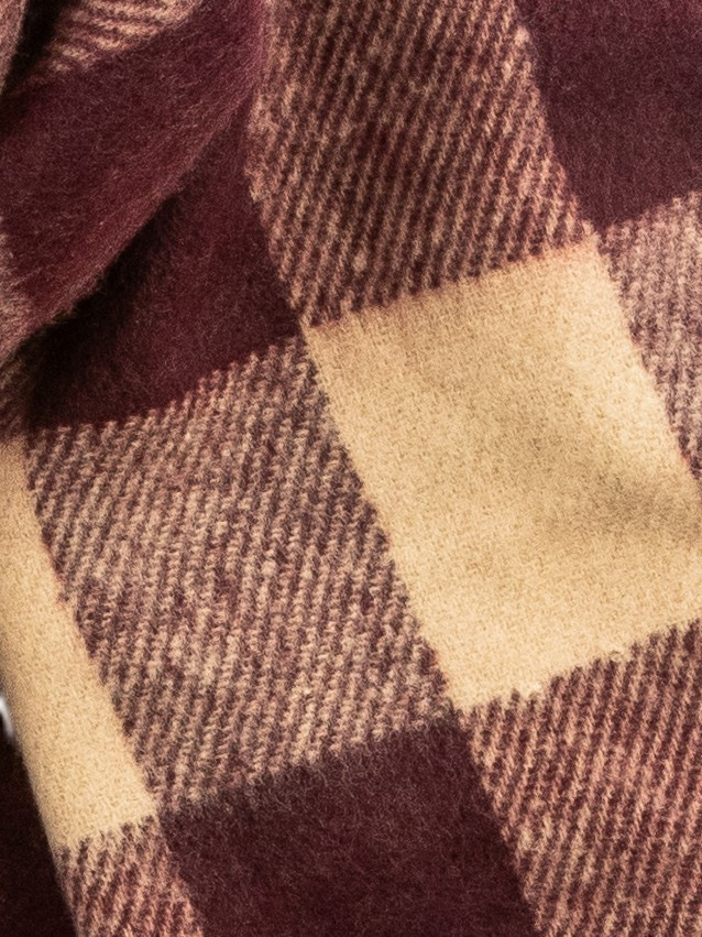 Bordeaux geruite sjaal DANJA Nümph