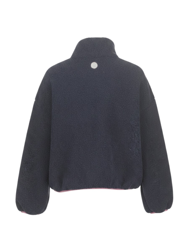 Donkerblauwe teddy jas Reece Numph
