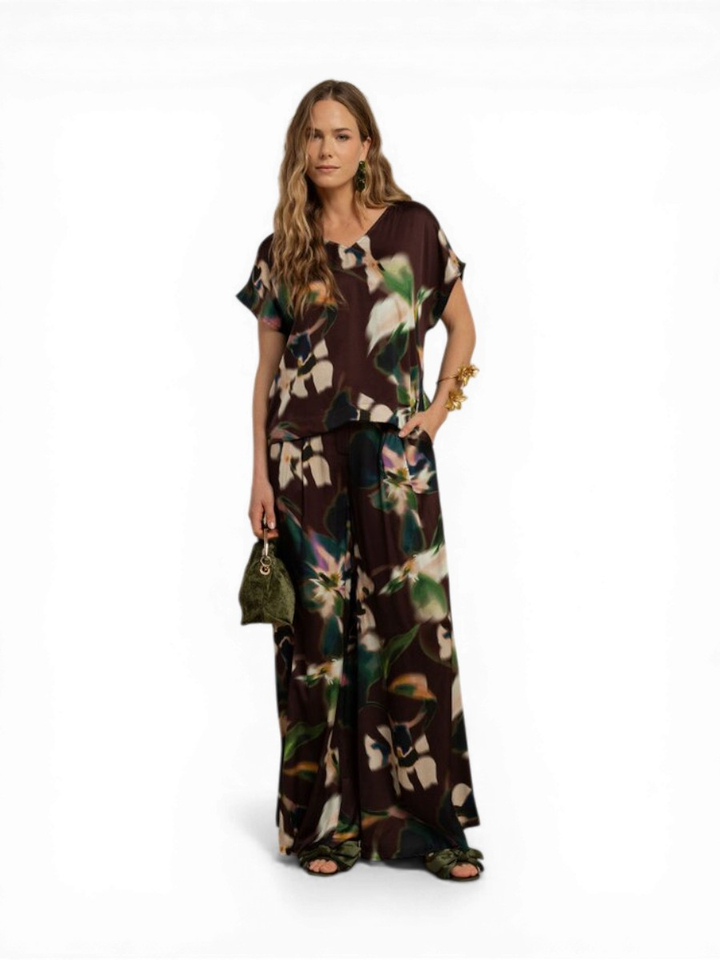 Multicolor bloes met bloemenprint Jutta Studio Anneloes 