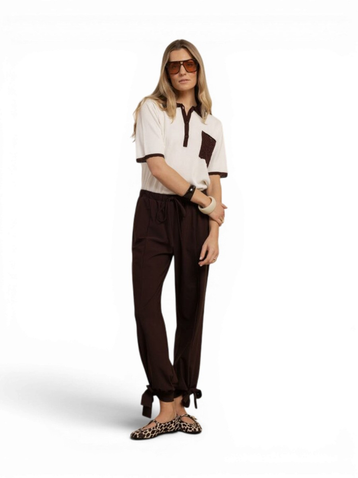 Donkerbruine balloon broek Dario Studio Anneloes