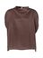 Chocoladebruine satijnlook blouse zonder mouwen City March23