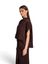 Chocoladebruine satijnlook blouse zonder mouwen City March23
