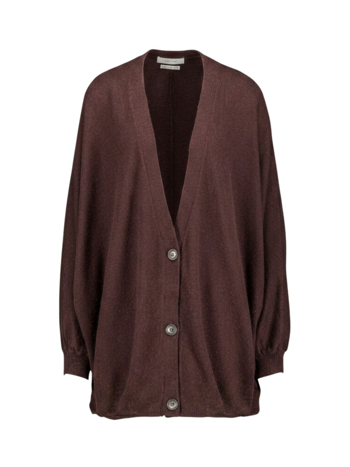 Bruine lange cardigan met knopen ARRAN March 23