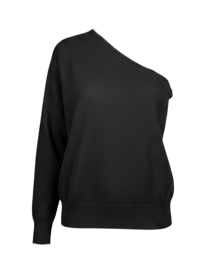 Zwarte off shoulder trui Milan March23