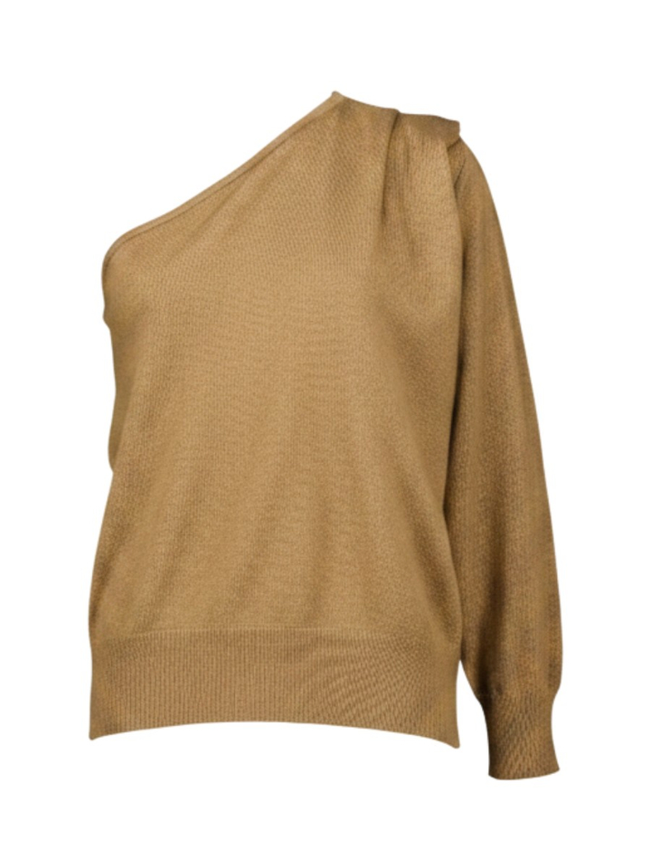 Olijfgroene off shoulder trui Milan March23
