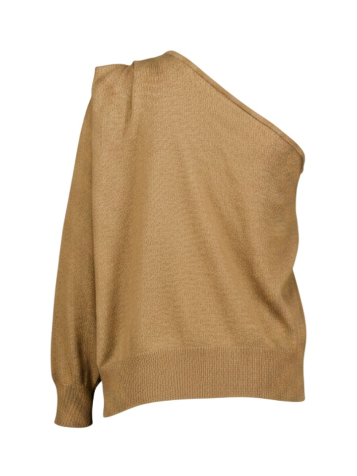 Olijfgroene off shoulder trui Milan March23