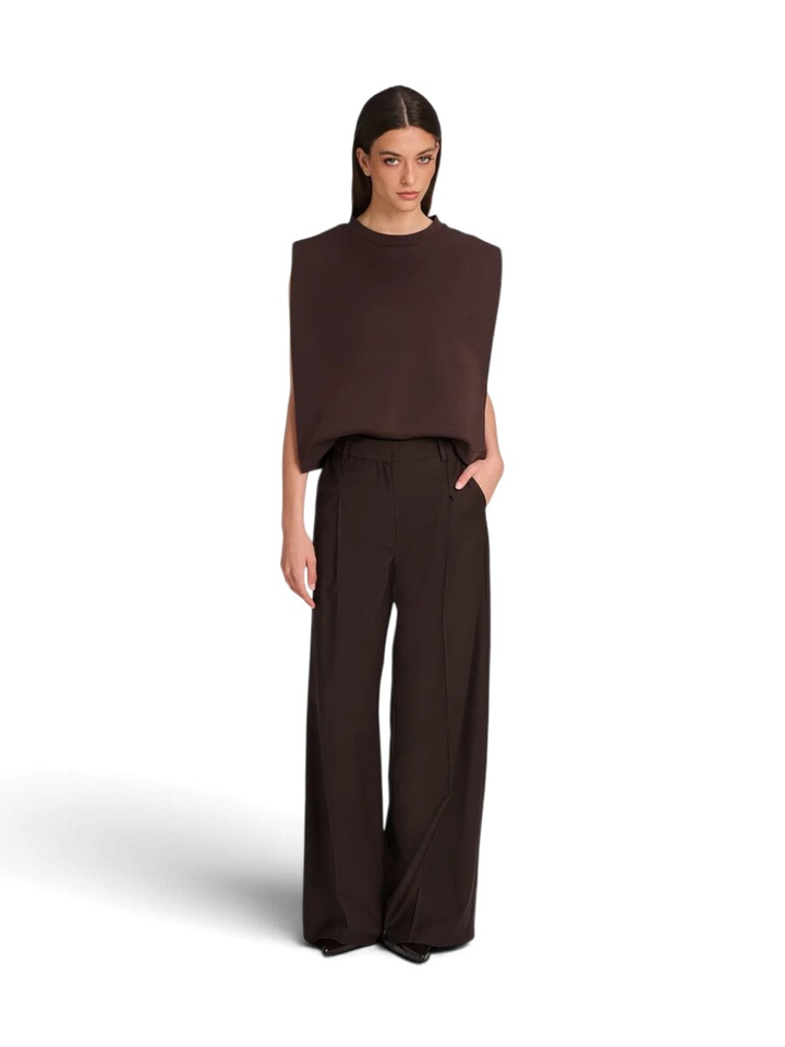 Bruine geklede broek Edith March23