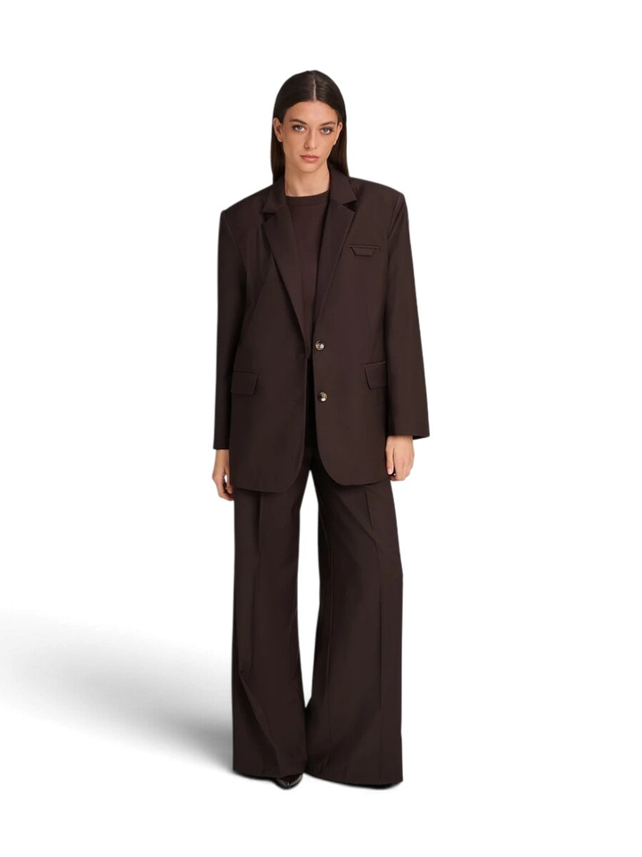 Bruine geklede broek Edith March23