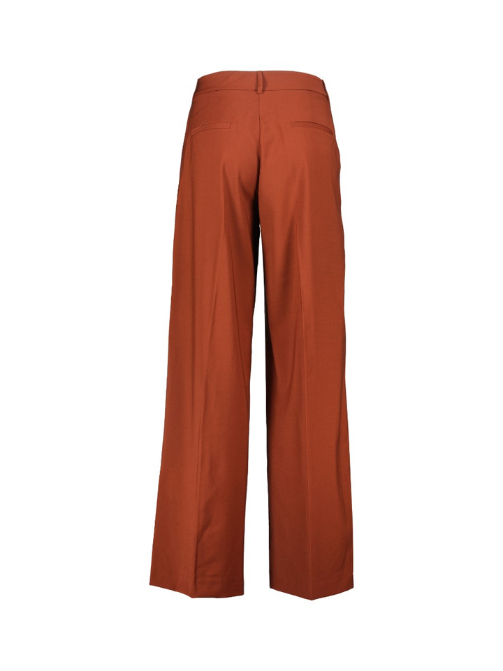 Roestkleurige geklede broek Edith March23