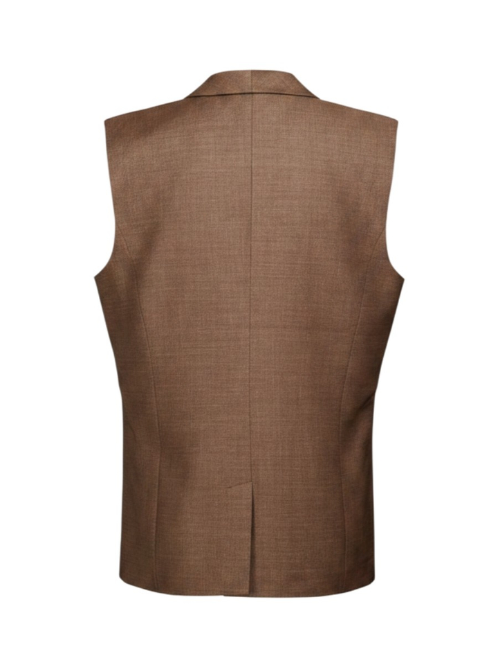 Bruine blazer zonder mouwen Geneva March23