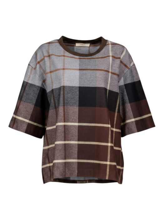 Geruiten blouse met korte mouw Rules The Label