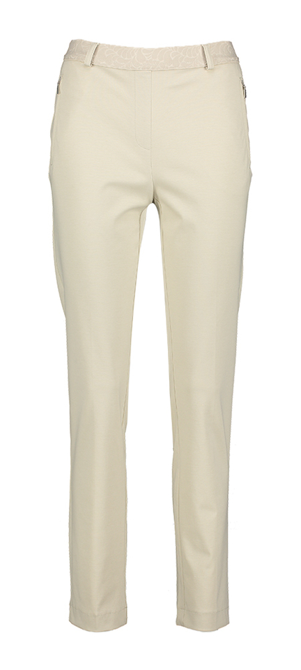 Ecru slim fit broek Lillyth Brax 