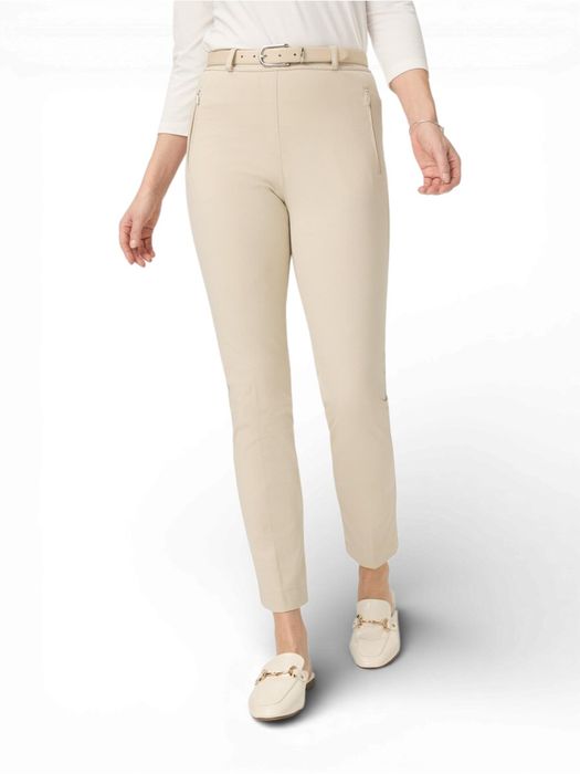 Ecru slim fit broek Lillyth Brax