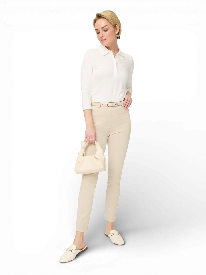 Ecru slim fit broek Lillyth Brax