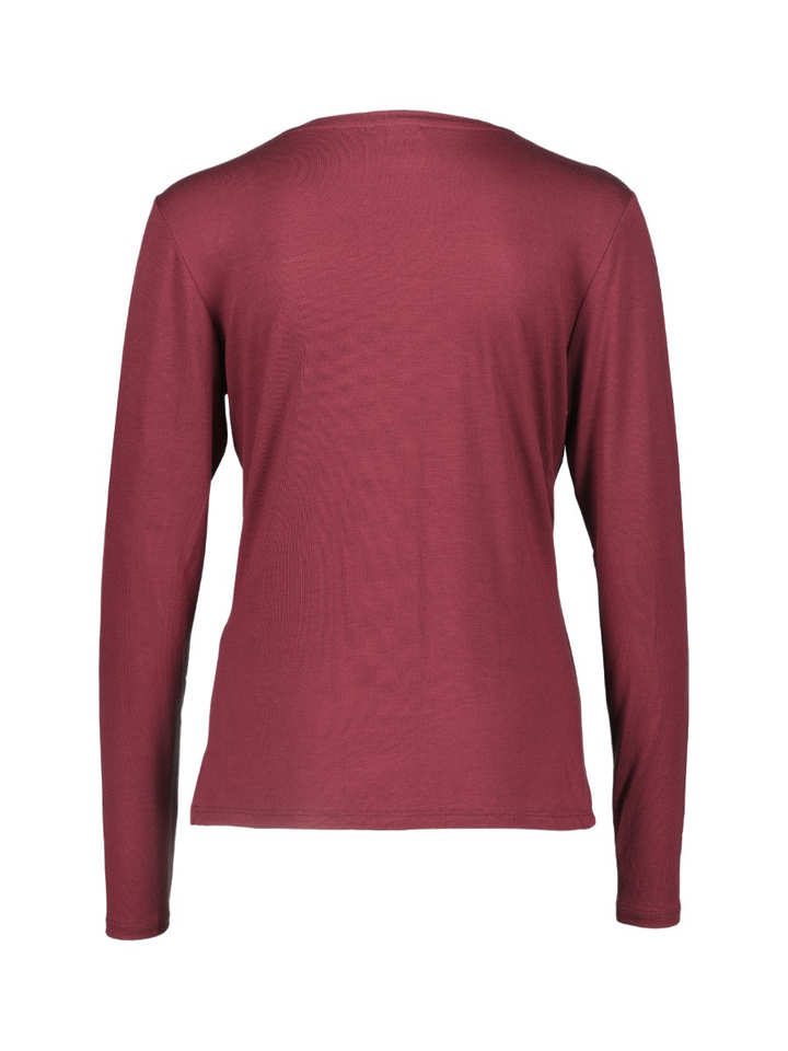 Bordeaux fijne T-shirt Leo&Ugo