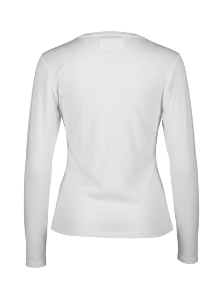 Witte t-shirt met lange mouwen Leo & Ugo