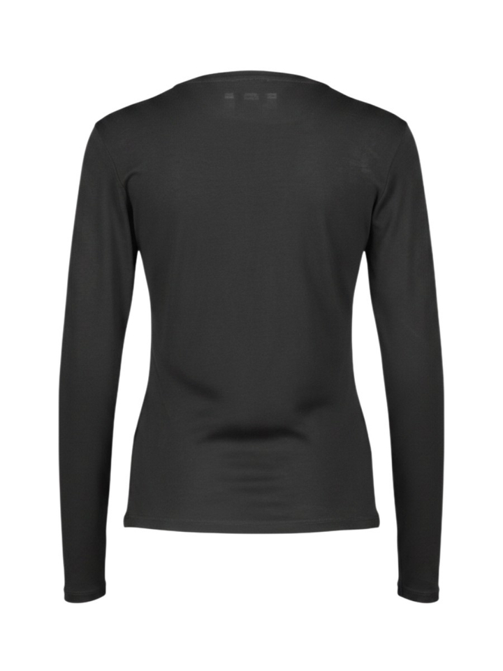 Zwarte t-shirt met lange mouwen Leo & Ugo