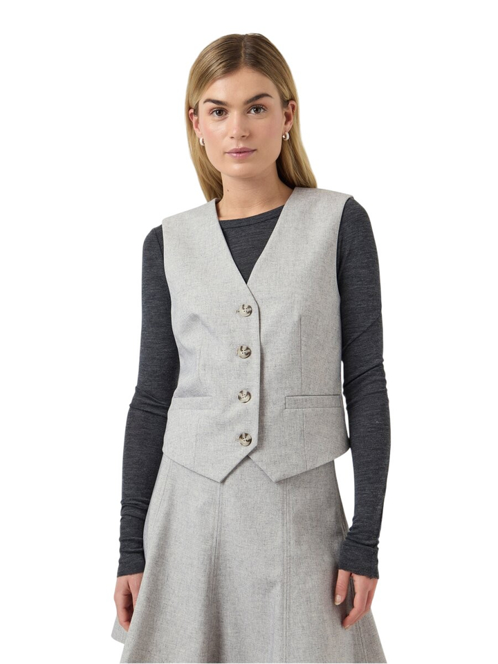 Grijze mouwloze gilet Yasrio Classic Y.A.S