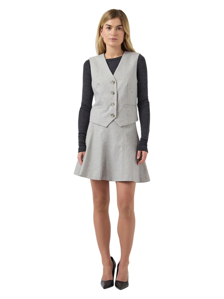 Grijze mouwloze gilet Yasrio Classic Y.A.S