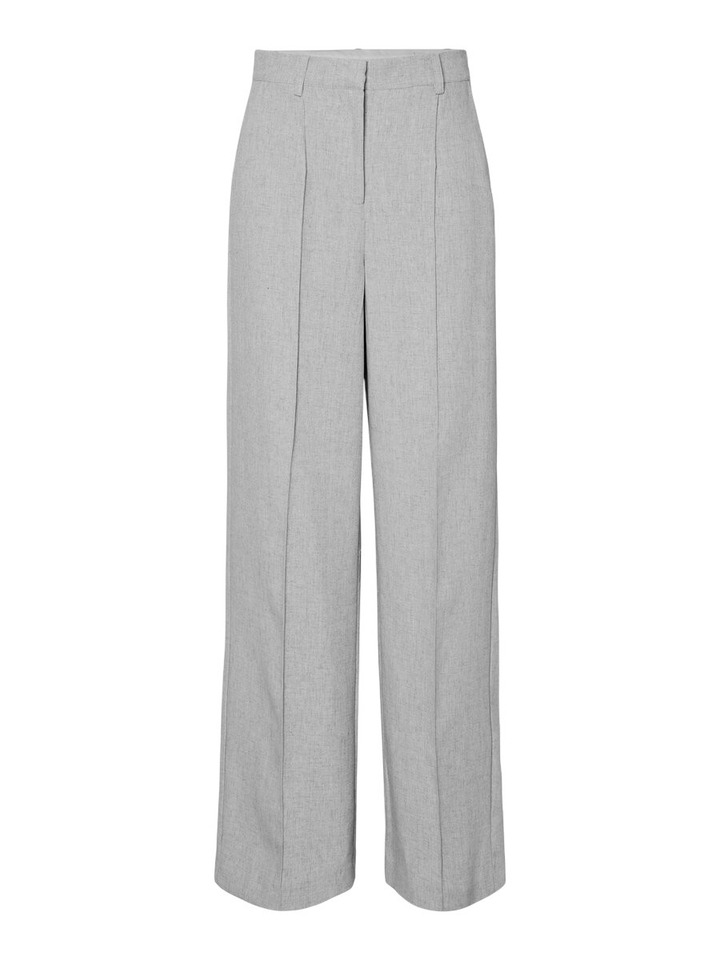 Grijze wijde broek met bandplooi Yasriu Y.A.S