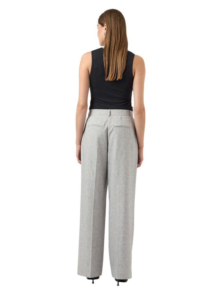 Grijze wijde broek met bandplooi Yasriu Y.A.S