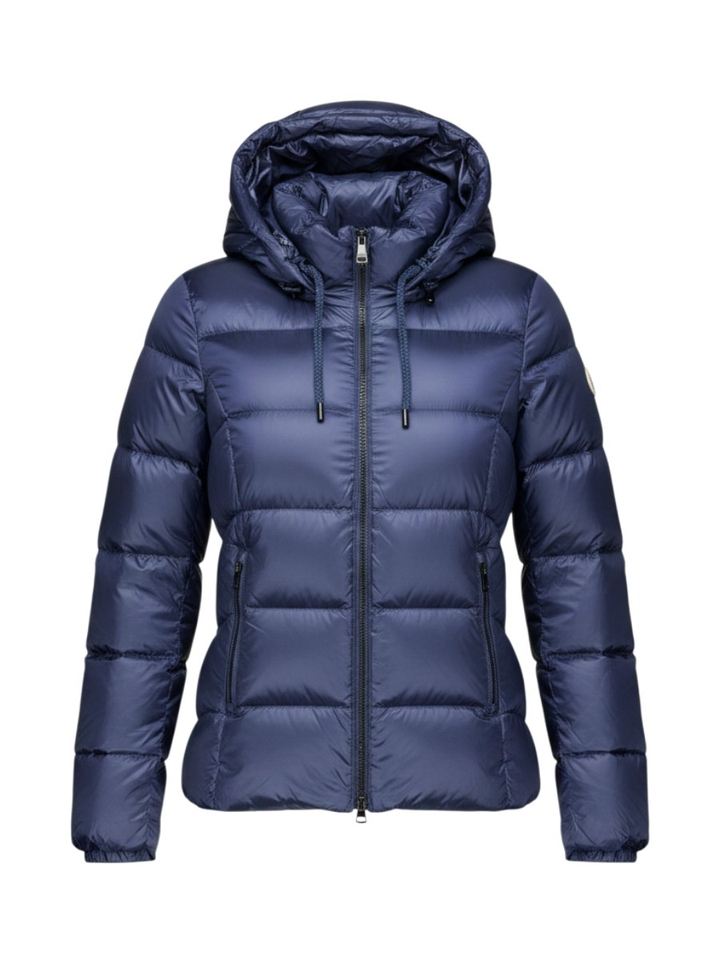 Blauwe puffer jas met kap Winnipeg Reset