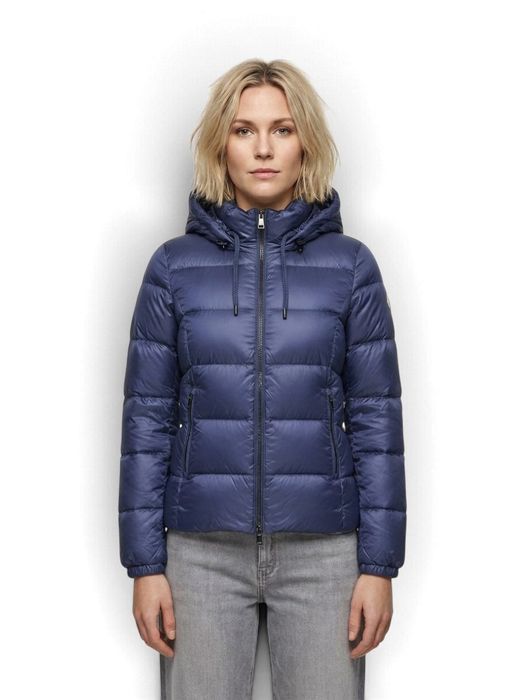 Blauwe puffer jas met kap Winnipeg Reset