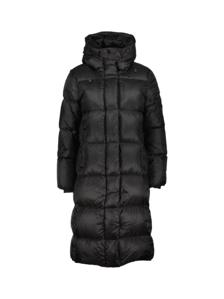 Zwarte puffer jas met kap Dolomites Reset