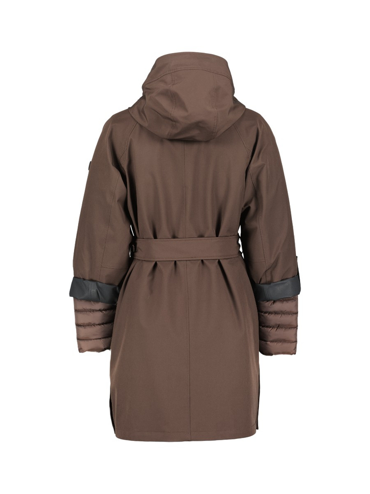 Bruine 3-in-1-parka met kap Cara Reset 