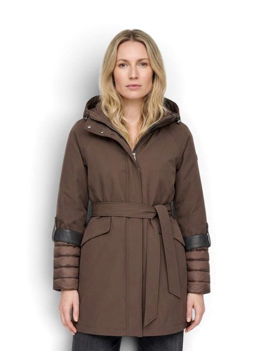 Bruine 3-in-1-parka met kap Cara Reset