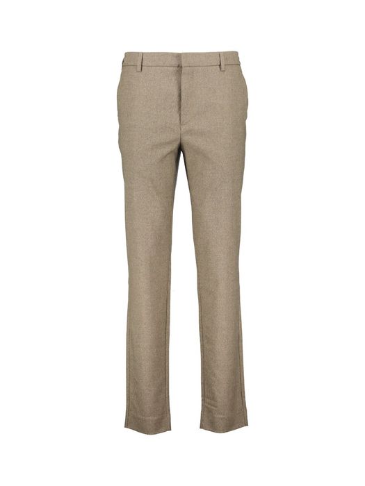 Bruine broek Theo met fijne structuur Plain