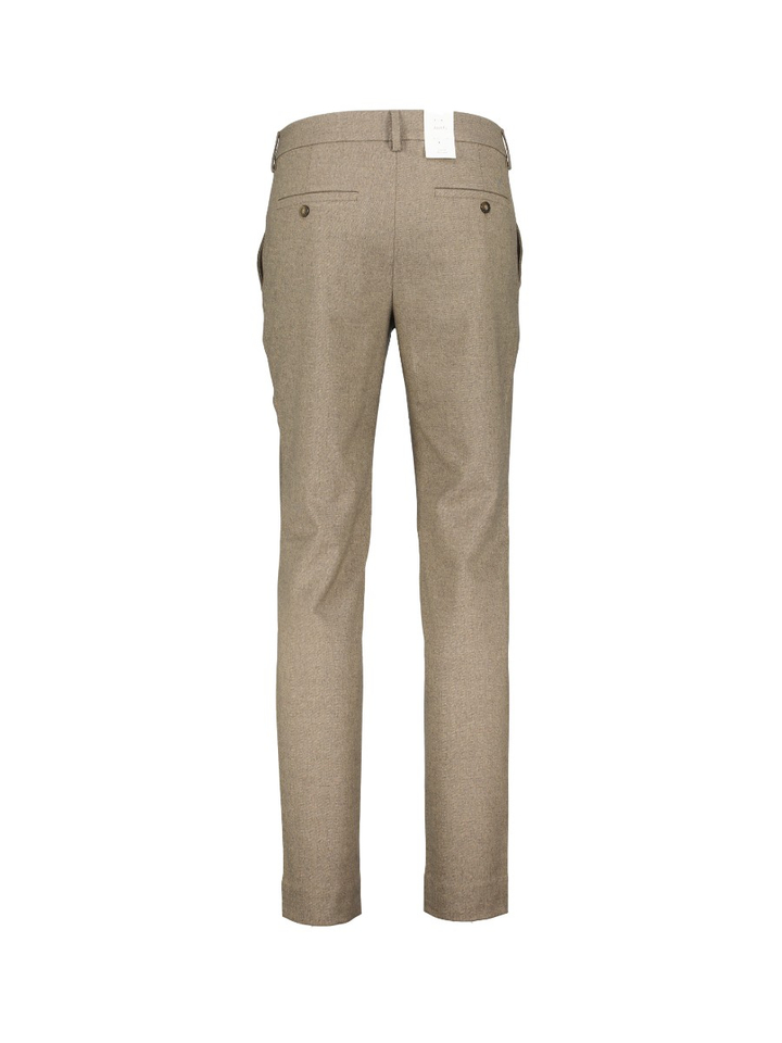 Lichtbruine broek Josh Slim Fit Mid-Waist Plain