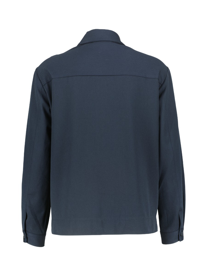 Donkerblauwe korte blazervest Mark Plain 