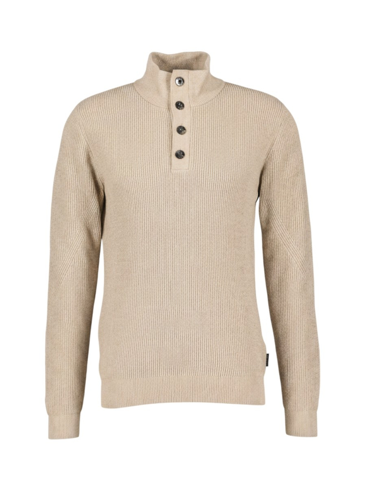 Beige trui met knopen tot halverwege LESLEY Saint Steve