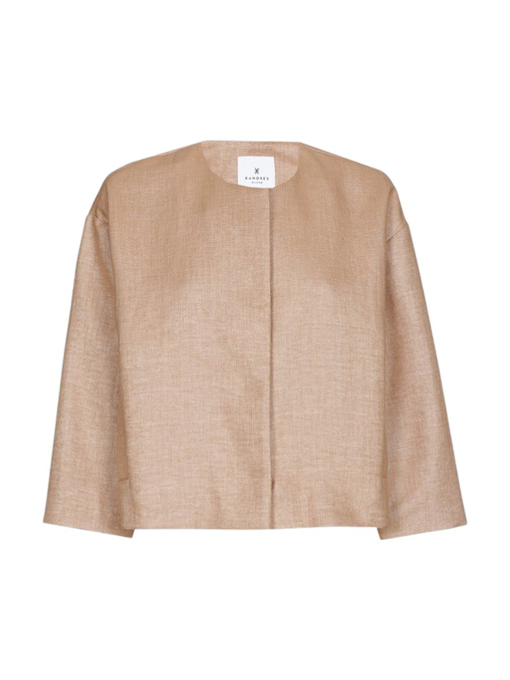 Bruine geklede blazer Julia Xandres
