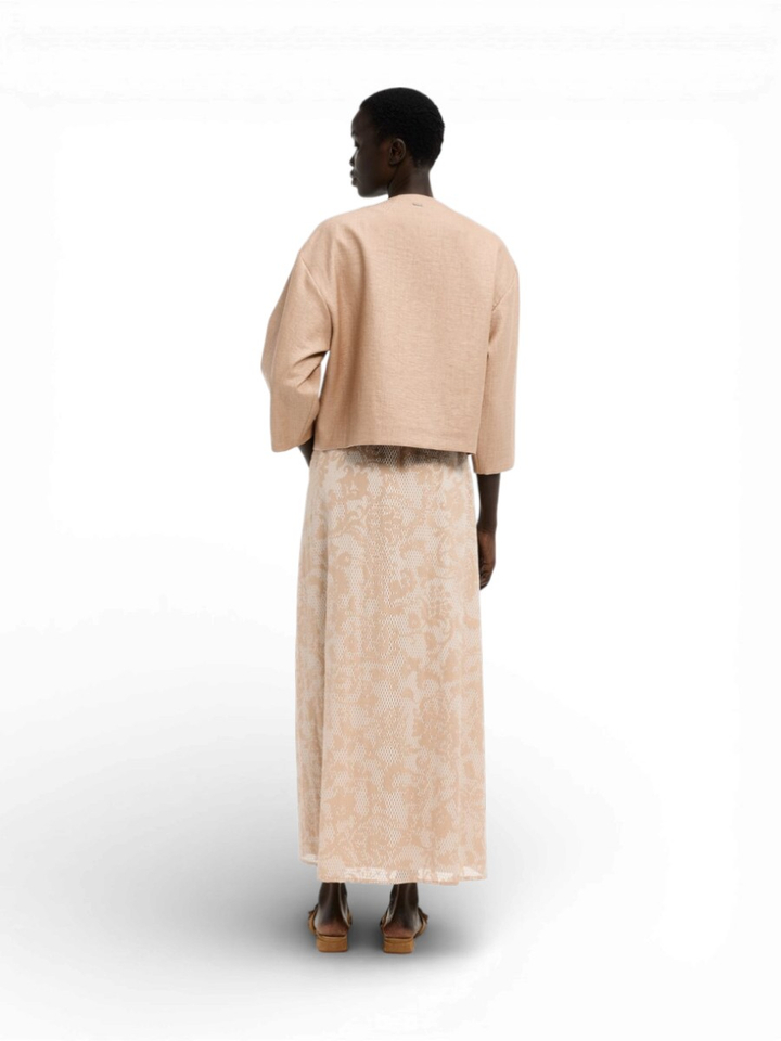 Bruine geklede blazer Julia Xandres