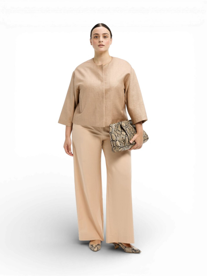 Bruine geklede blazer Julia Xandres