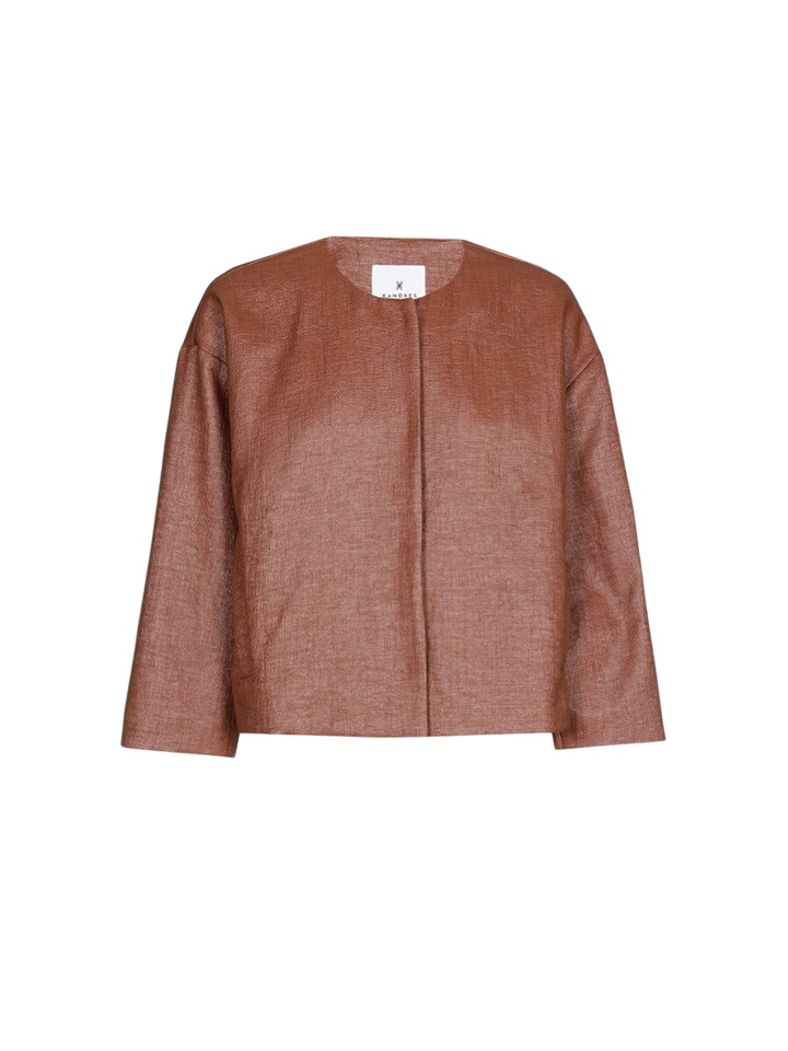 Donkerbruine gilet met knoopsluiting Julia Xandres