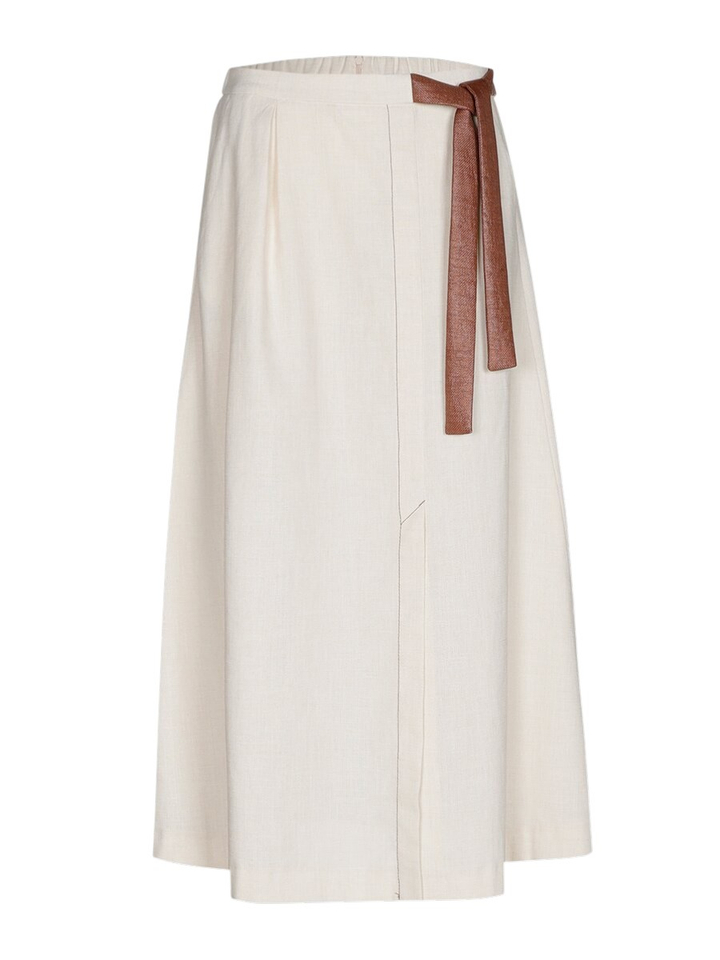 Beige rok met strikdetail Roos Xandres 